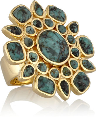 Isharya Icon gold-plated turquoise ring