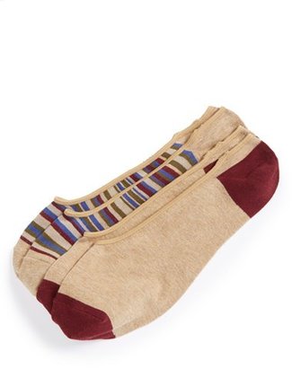 Cole Haan 'Town' Stripe No-Show Socks (2-Pack) (Men)