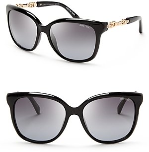 Jimmy Choo Oversized Bella Chain Sunglasses