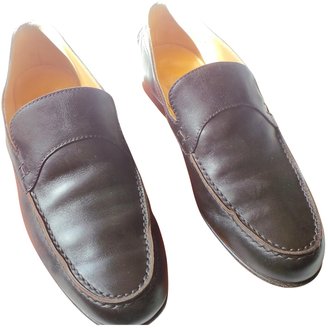 Hermes Brown Leather Flats