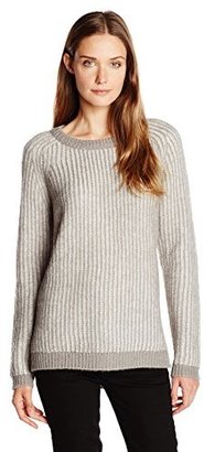 Calvin Klein Women's Crew-Neck Striped Sweater