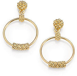 Lagos 18K Yellow Gold Circle Drop Earrings