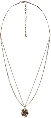 Forever 21 Double Chain Charm Necklace