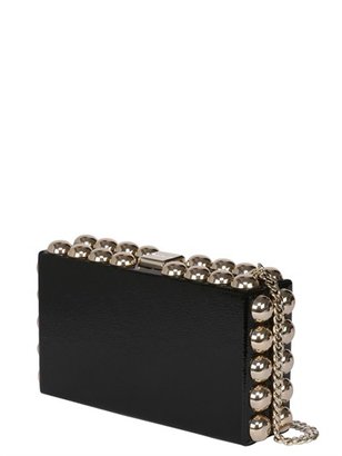 DSquared 1090 Studded Naplak Leather Clutch