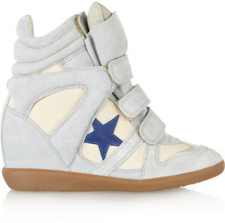 Isabel Marant The Bayley suede and leather high-top sneakers