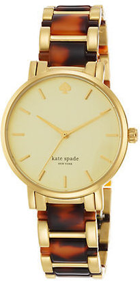 Kate Spade Ladies Goldtone and Tortoiseshell Bracelet Watch