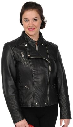 Excelled Quilted Leather Motorcycle Jacket