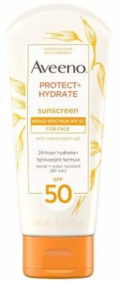 Aveeno Protect Hydrate Face Sunscreen Lotion With - SPF 50 - 3oz