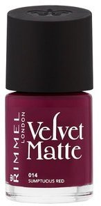 Rimmel Velvet Matte Nail Varnish Sumptuous Red