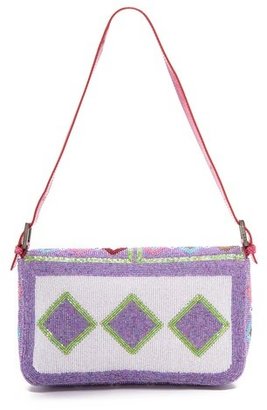 Fendi What Goes Around Comes Around Beaded Baguette Bag