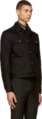 Givenchy Black Denim Star-Embroidered Jacket