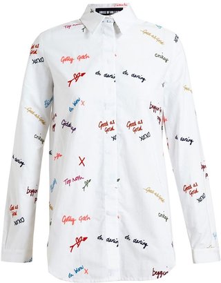 House of Holland scribble embroidered shirt