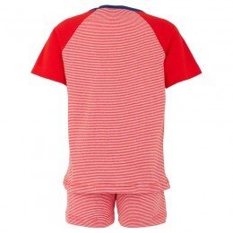 Petit Bateau Red Stripe Pajama Set