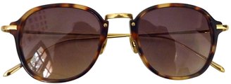 Linda Farrow Brown Metal Sunglasses