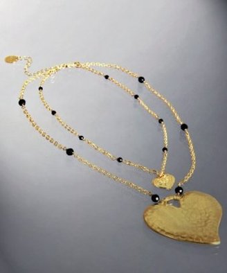 Juicy Couture Lisa K gold 'Double Heart' pendant necklace