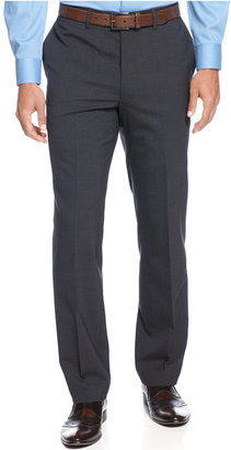 Kenneth Cole New York Wool-Blend Check Trim-Fit Dress Pants