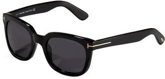 Tom Ford Campbell Plastic Sunglasses, Black