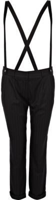 River Island Black trousers with braces
