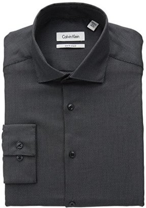 Calvin Klein Men's Slim-Fit Textured Dot Button-Front Shirt