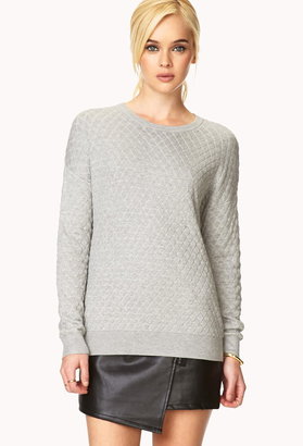 Forever 21 Quilted Knit Sweater