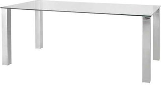 Mezzi Glass Dining Table - Clear.