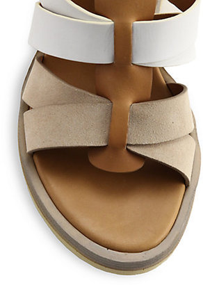 See by Chloe Leather & Cork Wedge Sandals
