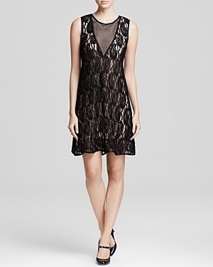 Tracy Reese Dress - Illusion Neck Paisley Lace Swing
