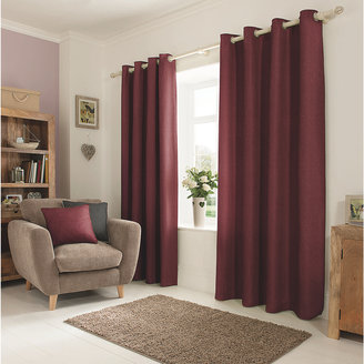 George Home Bordeaux Textured Weave  Eyelet Curtains