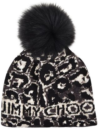 Jimmy Choo Leopard Logo Hat