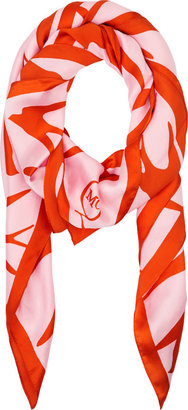 McQ Pink & Red Swallow Swarm Scarf