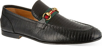 Gucci New Power lizard loafers