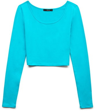 Forever 21 Basic Long Sleeve Crop Top
