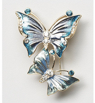 Napier® Boxed Set of Two Green Butterfly Pins