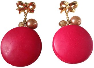 N2 Red Plastic Earrings