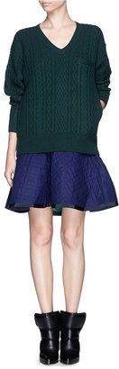 Sacai LUCK Sweater and quilted skirt combo dress
