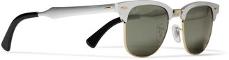 Ray-Ban Clubmaster Acetate and Metal Sunglasses