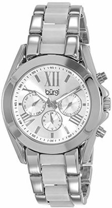 Burgi Women's BUR094SS Quartz Quartz Watch with Dial and And White Bracelet