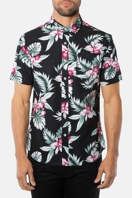 7 Diamonds 'Pure Shores' Short Sleeve Aloha Print Sport Shirt