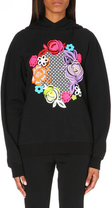 Christopher Kane Floral-Print Cotton-Jersey Hoody - for Women
