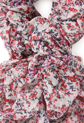 Forever 21 Sweet Floral Ruffled Scarf