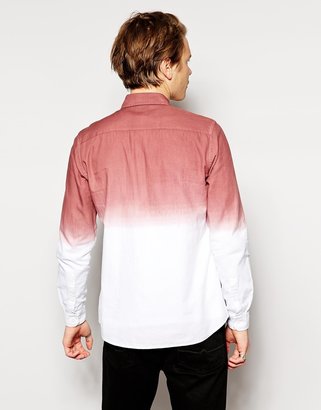 ASOS Oxford Shirt In Long Sleeve With Dip Dye