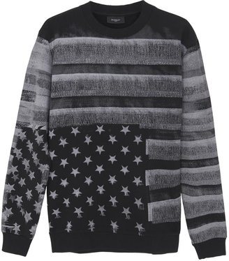 Givenchy Black star and stripe cotton sweatshirt