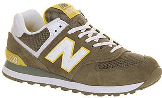 New Balance 574 leather trainers