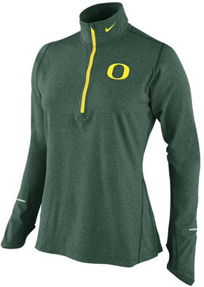 Nike Women's Oregon Ducks Heathered Half-Zip Pullover Jacket
