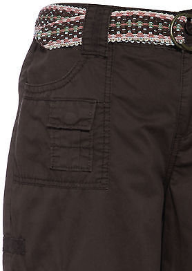 Apt. 9 Apt.9 Women Ladies Cargo Shorts 100% Cotton Soft Pants w/ Belt SZ 10 12 14 16 18