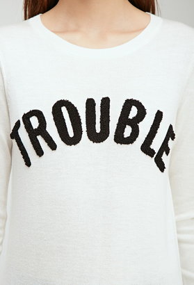 Forever 21 Trouble Graphic Sweater