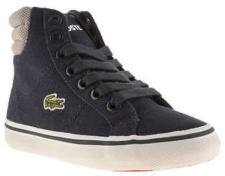 Lacoste Marcel Mid Lpt Kids Toddler Navy Grey Fabric Trainers
