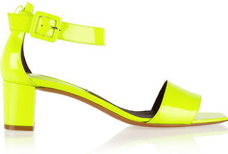Bruno Magli Neon patent-leather sandals