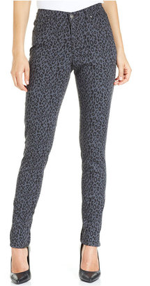 Style&Co. Tummy-Control Skinny Jeans, Shadow Leopard Print