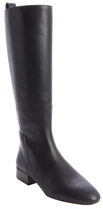 Chloé black leather side zipper tall boots